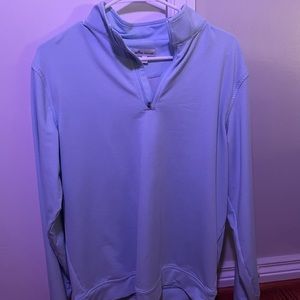 PETER MILLAR MEN'S PERTH MINI-STRIPE STRETCH LOOP TERRY QUARTER-ZIP PULLOVER